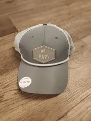 TOMMY BAHAMA “Tip Your Cap” #1 PAPI Dad Rope Trucker Hat Gray Men’s *NEW*