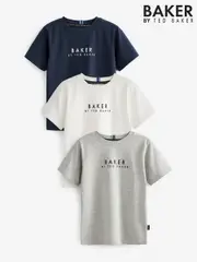 Baker by Ted Baker 100% Cotton T-Shirts 3 Pack (U17200) | $69 - $78