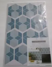 Design Group Wall Art Decal Stickers 10 Sheets 100 Tiles Blue Star Target NIP