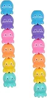 GARIOUANS 2 Sets Kawaii Octopus Highlighters Stackable Mini Fluorescent Marker Pens for DIY Scrapbooking Note Taking and Fun Stationery Smooth Writing Experience for Students and Teachers