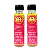 2 x Aroma Refreshing Home Spa Massage Oil by Somthawin Relaxing Yellow Oil 24cc