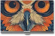 [LKHDS] Slim Aluminum Alloy Business Card Holder Retro Color Owl Pocket Business Card Case Portable Business Card Wallet Business Card Holders Handheld Card Box for Women Men, style, One size