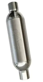 5" Inlet Turbine Muffler / Resonator Stainless Steel Resonated 7.5" x 30"