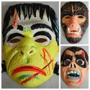 Vintage Ben Cooper Masks - FRANKENSTEIN MONSTER, WOLFMAN &, DRACULA - Early 60's