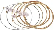 DCZ-012 Light Acoustic Guitar Strings Hexagon Alloy Wire Brass Wound Corrosion 6 Strings Set Musical Instrument Accessories Gold&Brass DCZ-012