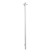 AGUZZO Ezy Fit Vertical Bottom Wired Heated Single Towel Rail - Polished SS