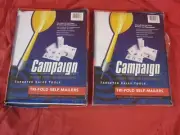 2 Boxes NEW Vintage Adams Desktop Publishing Campaign Tri-Fold Self Mailers