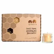 Queen B Beeswax Jam Jar Tealight Candles (8 Candles w Jars) - 4hr Burn Time