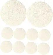 Natural Exfoliating Loofah Face Pads 10pcs Gentle Bath Shower Sponge Pads for Deep Cleansing Makeup Removal