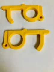 Covid Virus No Contact Door Opener Button Pusher Keychain 100 pcs YELLOW