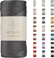 Sensy Premium 2Mm 251 Yards Polyester Rope 100% Polypropylene Cord Macrame Cord
