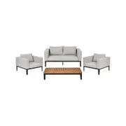 Cooper & Co. Aruba 4-Piece Outdoor Conversation Set Grey