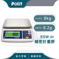 在飛比找松果購物優惠-【Polit沛禮】ESW計重秤 最大秤量8kg x感量0.2