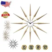 Chic Celeste 24-Inch Analog Clock - Light Wood & Retro Design for Interiors
