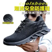 在飛比找momo購物網優惠-【WOLF WALKERS】超輕量型防砸安全鞋工作鞋(防滑/