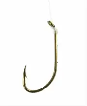 Eagle Claw Baitholder Hooks Snelled Bronze & Red Size 12-2
