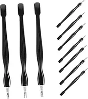 SOESFOUFU Professional Nail Tools Set 10pcs Cuticle Pushers in Stainless Steel for Easy Nail Care