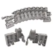 4X(E/Uk Din Rail Terminal Blocks End Stopper Bracket Grey,Terminal 3131
