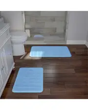 Lavish Home 2Pc Memory Foam Quick Dry Bath Mat