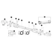 Universal PTO Driveline 1-3/8" 6 Spline QD Yokes PM14006637 CS62711 D756660