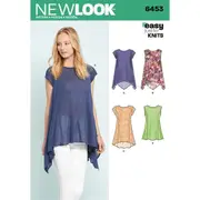 New Look Sewing Pattern 6453 N6453 Misses' Easy Knit Tops