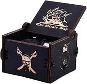 Pirates of The Caribbean Music Box Carved Wood Musical Box Clockwork Mechanism Mucial Christmas,Birthday,Valentine's Day