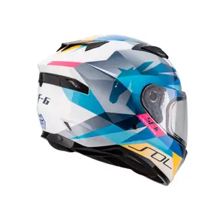 【SOL Helmets】SF-6全罩式安全帽 (獨角獸_白/藍) ｜ SOL安全帽官方商城