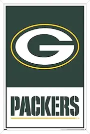 Trends International NFL Green Bay Packers-Logo 21 Wall Poster, 22.375 in x 34 in, White Framed Version