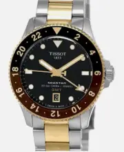 Tissot T1208522205100 Mens Seastar 1000 Root Beer GMT Watch New with Tags