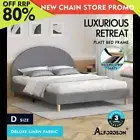 ALFORDSON Bed Frame Double Size Mattress Base Platform Grey Fabric CALLA