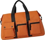 Frediuo Duffle Gym Bag Waterproof Portable Multipurpose with Pocket Men Women Tote Travel Bag for Yoga Travel Gym Sports Fitness, Orange