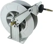 STM 3/8” x 15M Air/Water Hose Reel – Heavy-Duty Spring-Driven Reel with ABS Drum & Corrosion-Resistant Carbon Steel Arm – Wall, Ceiling, or Floor Mountable- 1Year Warranty
