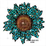 Sublimation Print Teal Leopard Sunflower Ready to Press Heat Transfer