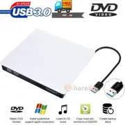 Slim External USB 3.0 CD DVD RW ROM Writer Drive Burner Reader Player PC Laptop