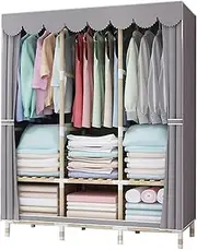 Simple Fabric Cabinets,Portable Assembly Clothing Rack Locker Room Wardrobe Home Storage Organizer for Quilt,Shirt,Package(Size:126 * 170 * 45CM,Color:E) (B 126 * 170 * 45CM)