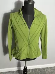 NWT Margarita Define Jacket Women's Size 2 Green Polyester Full Zip Long Sleeve