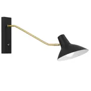 Farrah Long Arm Black Reading Wall Light