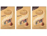 Lindt LINDOR Assorted Chocolate Truffles, 5 Flavor 15.2oz - 3 Pack