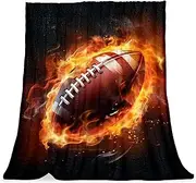 Throw Blanket,Soft Blankets and Throws,American Football and Fire,59x78.7 in