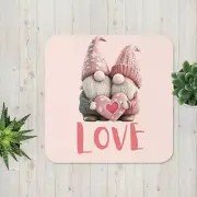 Gnome in Love Cork-back coaster