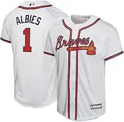OuterStuff Ozzie Albies Atlanta Braves MLB Kids 4-7 White Home Player Jersey