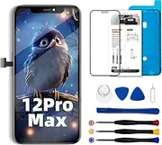SIMDOG for iPhone 12 Pro Max Screen Replacement Kit 6.7 inch, Full HD LCD Display 3D Touch Screen Digitizer Full Assembly + Repair Tools,Compatibility A2342, A2412, A2411, A2410