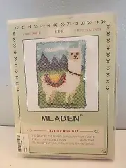 New Old Stock MLaden Alpaca Latch Hook Rug Kit 20" x 15" Pattern Yarn Hook Tool