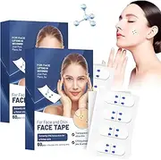 60Pcs Face Tape Lifting Invisible, Face Lift Tape - Invisible Face Lift Tape, Face Tape, Face Lifting Sticker, V-Shaped Instant Face Tapes for Saggy Skin for Jowls Double Chin