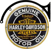 MASSIVE Harley Davidson Genuine Motor Oil Metal Bar Wall Sign Man Cave Shed Garage Workshop