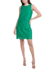 Anne Klein Laser Cut Scuba Shift Dress