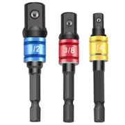 Hex Bit To Square Socket Adaptor Set Drive Sockets with Power Driver Drill