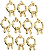 ULDIGI Unique Plated Spring Clasp Hooks 10pcs Stainless Steel for Jewelry Making Polished Suitable for Occasions