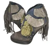 Burberry Runway Lilybell Suede Leaf V Cut Fringe Studs Ankle Boots New 39.5 9.5