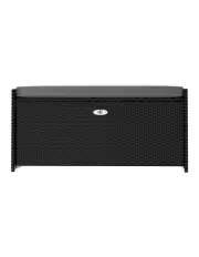 [Gardeon] Wicker Outdoor Storage Bench in Black